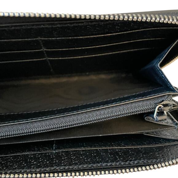 GUCCI Off The Grid Zip Around Long Wallet GG Logo Nylon Leather Black Gold New - Picture 5 of 16